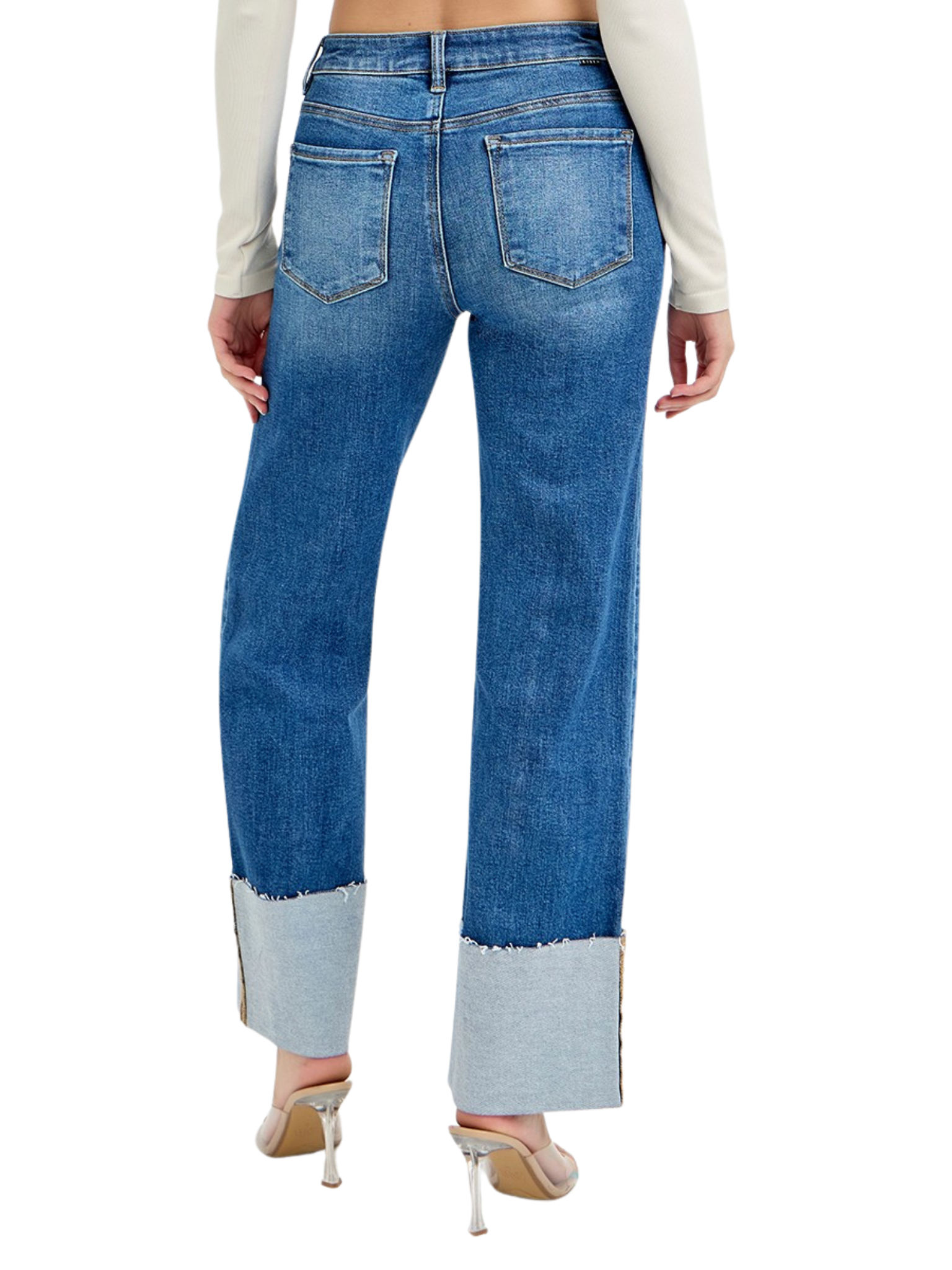 Laid Back Blues Cuffed Jeans