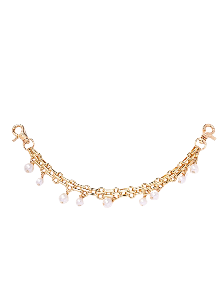 Chain Bag Charm with Pearls