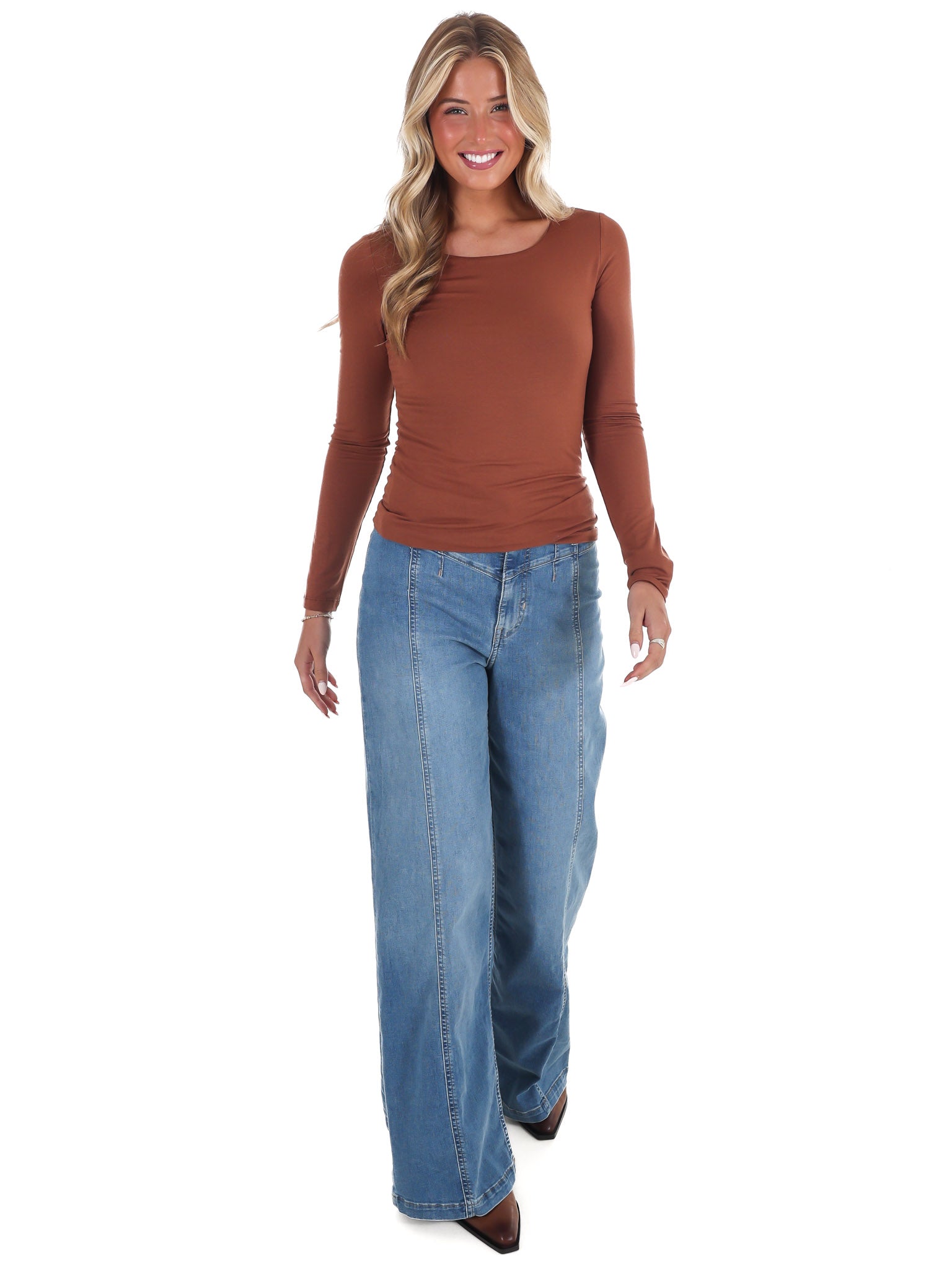 Keep Talking Layered Round Neck Fitted Top