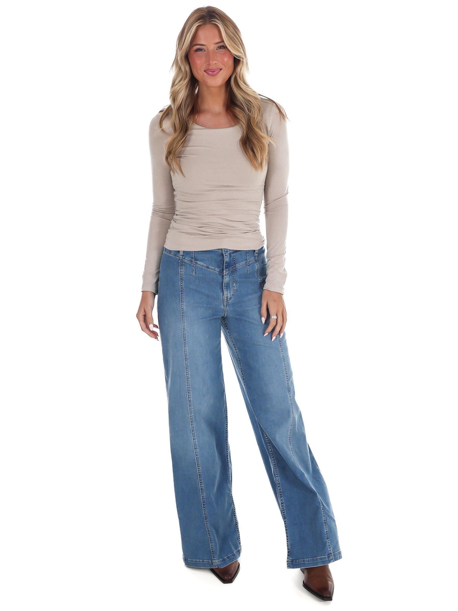 Keep Talking Layered Round Neck Fitted Top